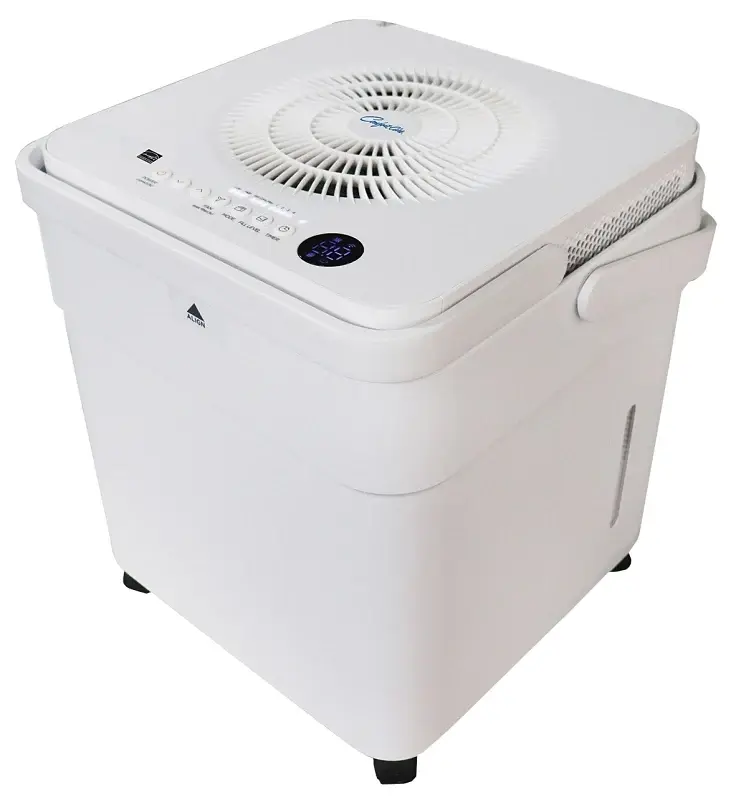 Comfort-Aire BCD-50A Cube Dehumidifier without Pump, 4.4 , 115 VAC, 480 W, 2-Speed, 50 ppd Humidity Removal