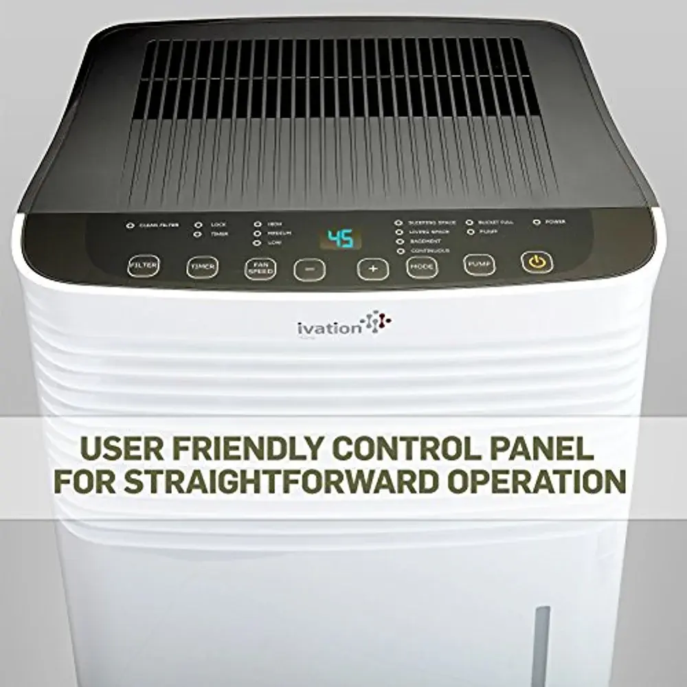 70 Pint Energy Star Dehumidifier PUMP White