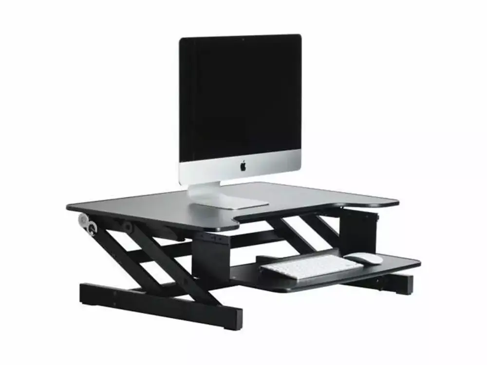 Lorell Adjustable Desk Riser 32W x 21.5D x 16H Black 81974 Home Office