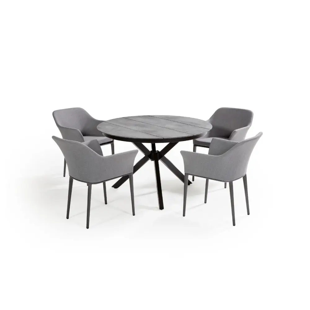 Aruba 48'' table 4 Valence chairs