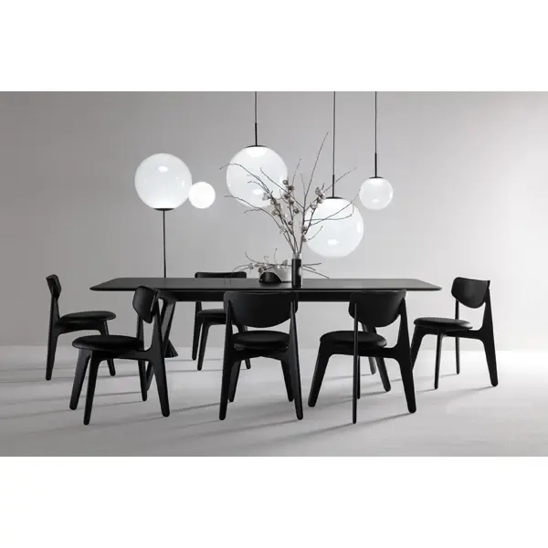 Slab Dining Table - Onyx - 12 Piece Set