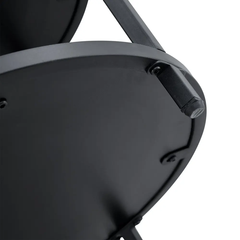 Diameter - Contemporary Splicing Circular Dining Table Double Layer Storage - Wood / Black