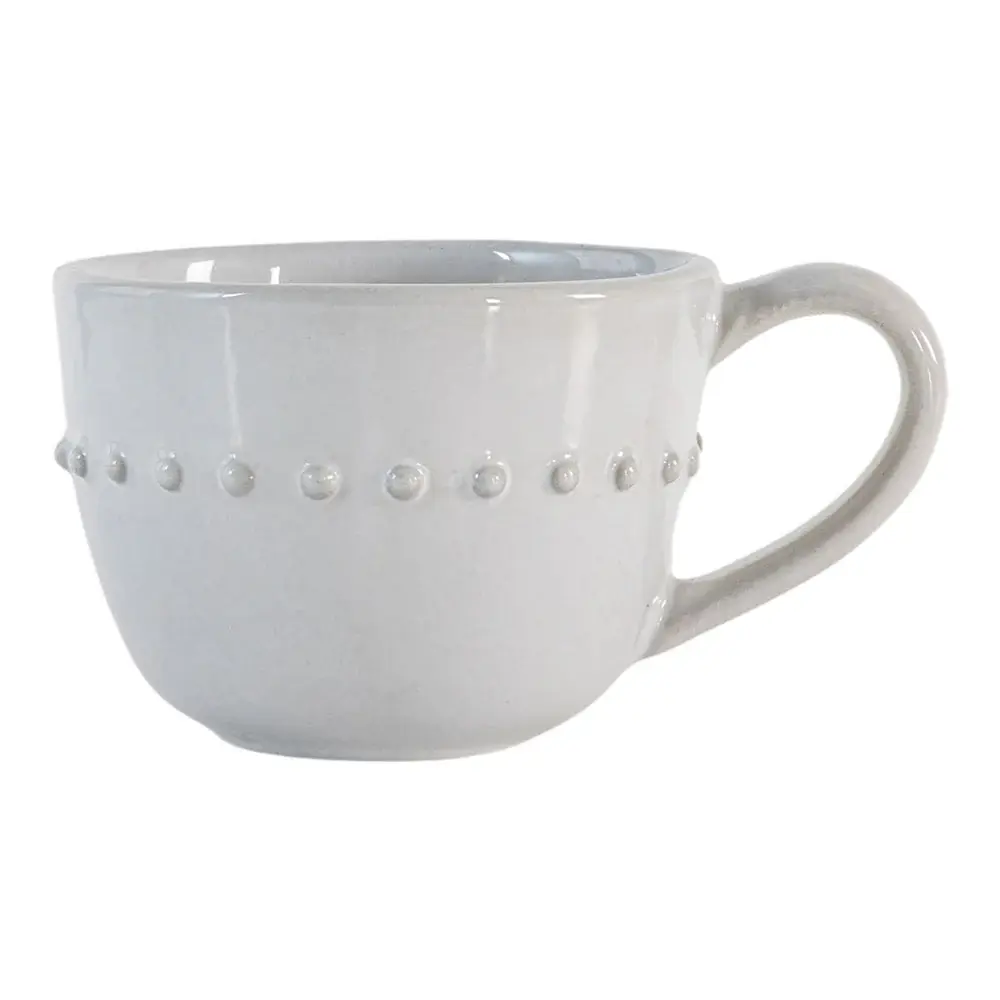 Alon Set 4 Organic Beaded Mugs - Snow