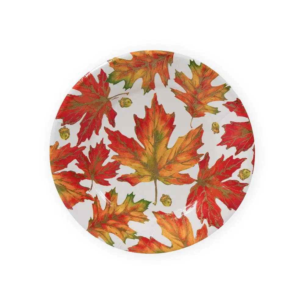 Autumn Hues Snow Salad & Dessert Plates - 8 Per Package