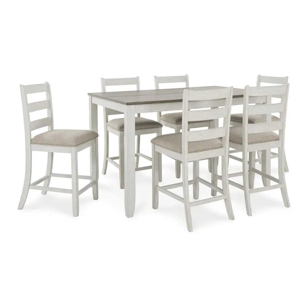Diamond Modern Furniture Exclusive Design Skempton 7 pc Counter Height Dinette D394-423