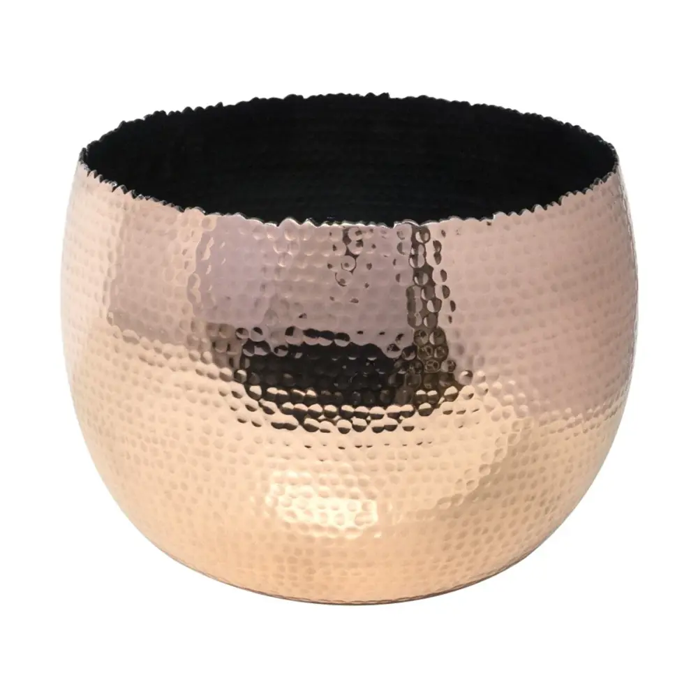 Hammered Bowl - Copper & Charcoal