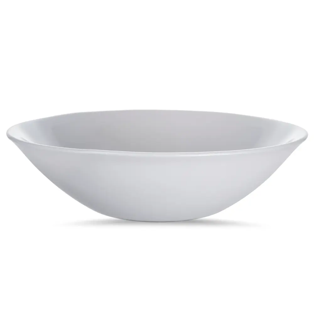 Luminarc White 16cm Salad Bowl 6.3" Tempered Glass Chic Durable Hygienic