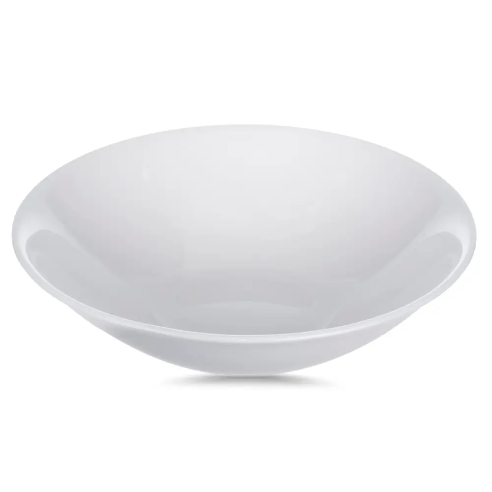 Luminarc White 16cm Salad Bowl 6.3" Tempered Glass Chic Durable Hygienic