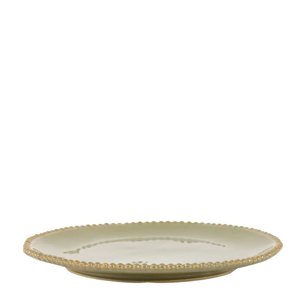 Organic Set 4 Beaded Side Plate - Olive