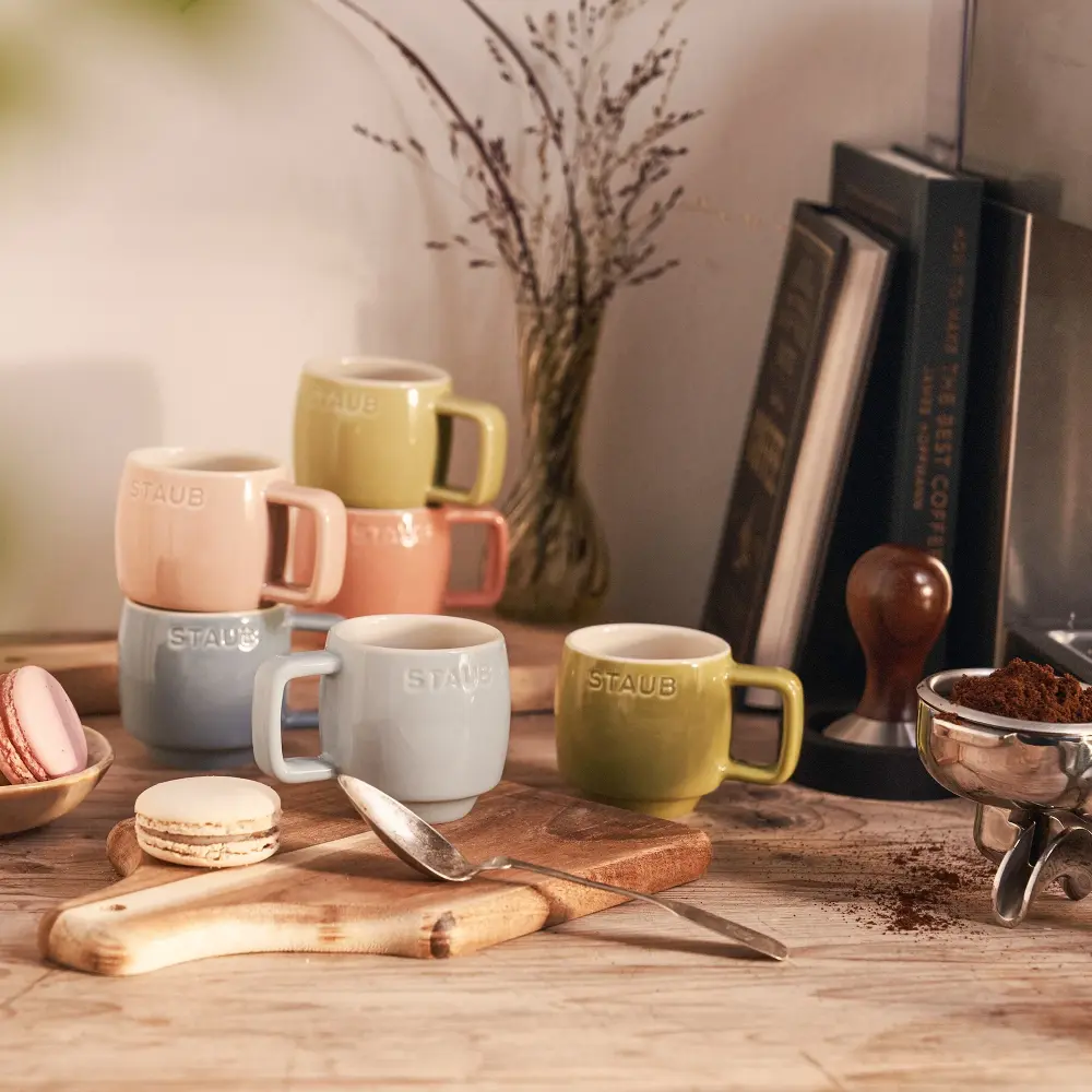6 Pastel Espresso Cups