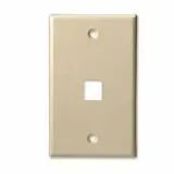 1 PORT - KEYSTONE WALL PLATE - CLASSIC SINGLE GANG, UL - IVORY