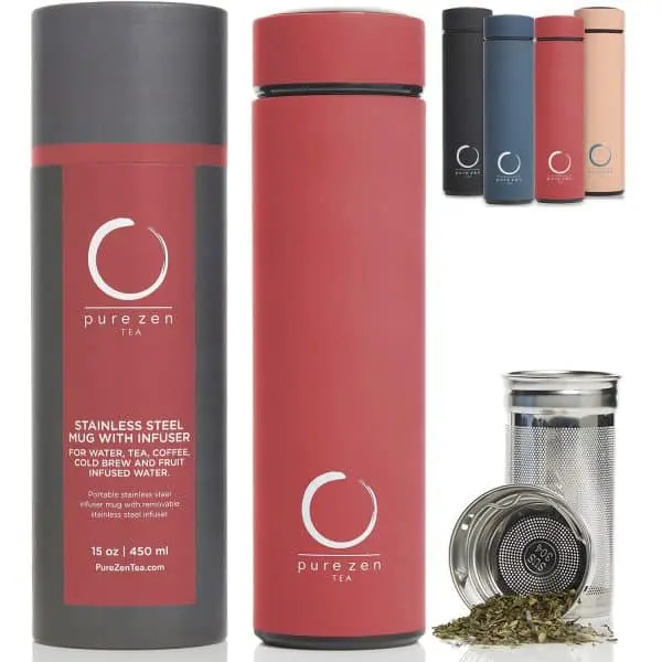 Pure Zen Stainless Alloy Travel Mug Infuser
