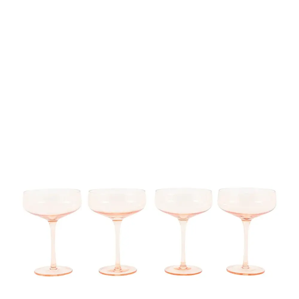 Set 4 Coupe Glasses - Amber