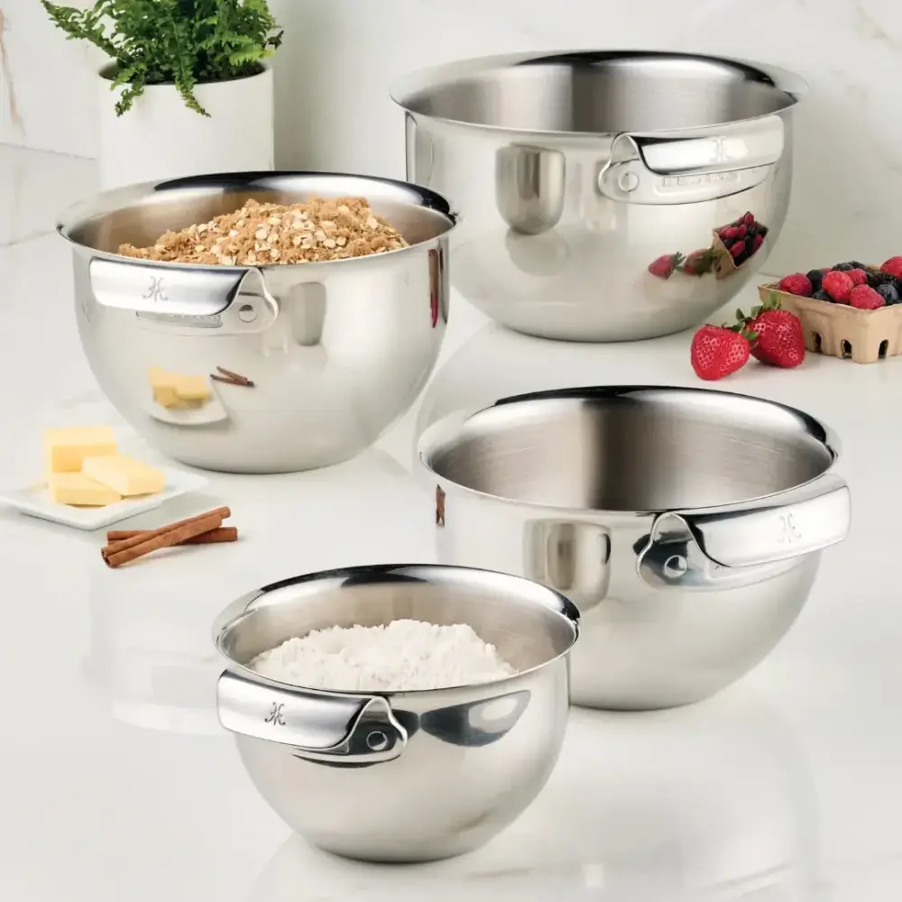 Stainless Steel Mixing Bowl Place, 4-Piece