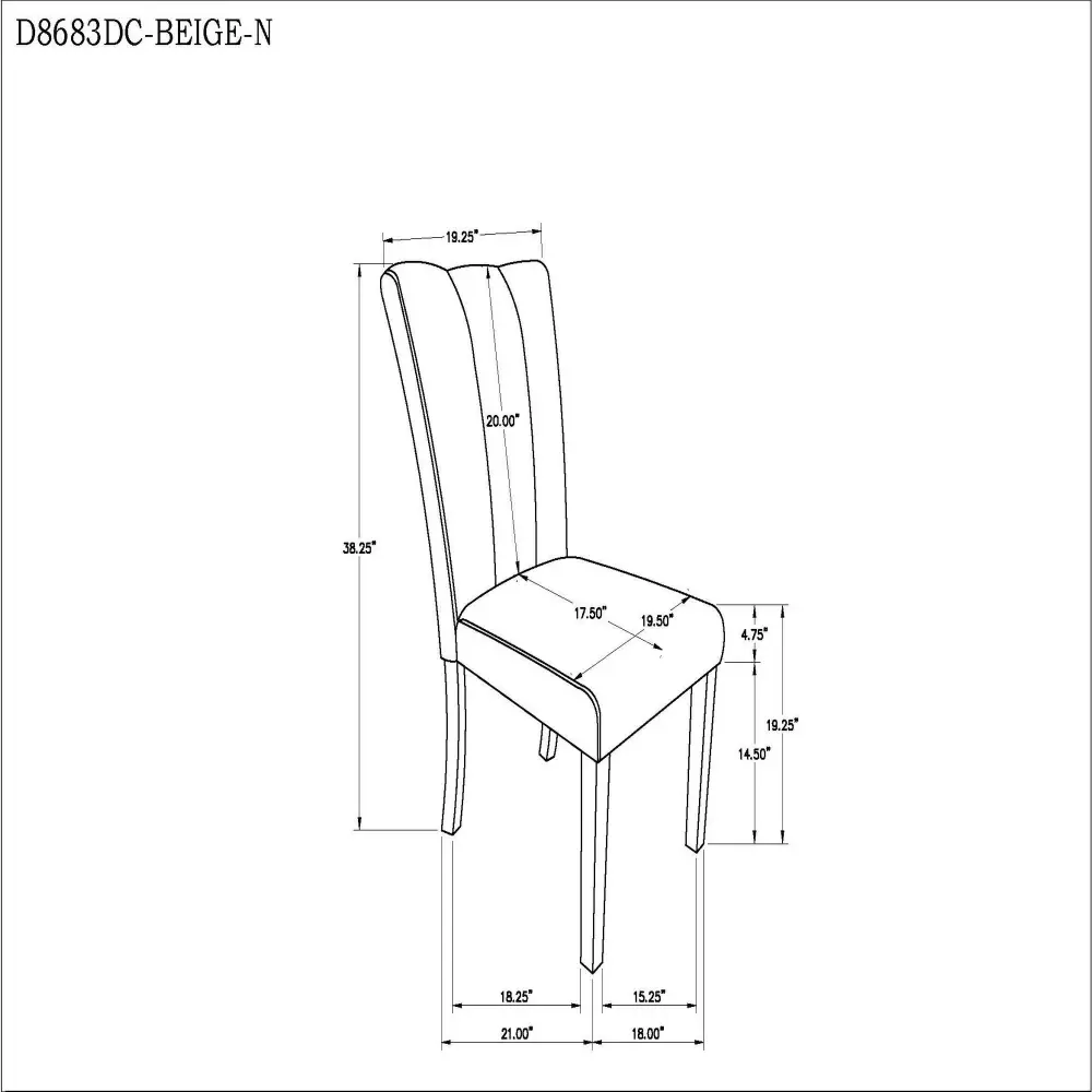 Stone - Dining Chair (Set 2) - Khaki