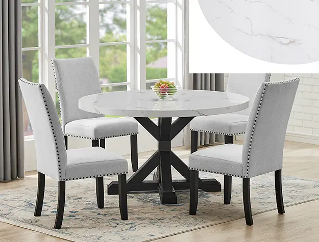 Vance Faux Marble Dining Sets