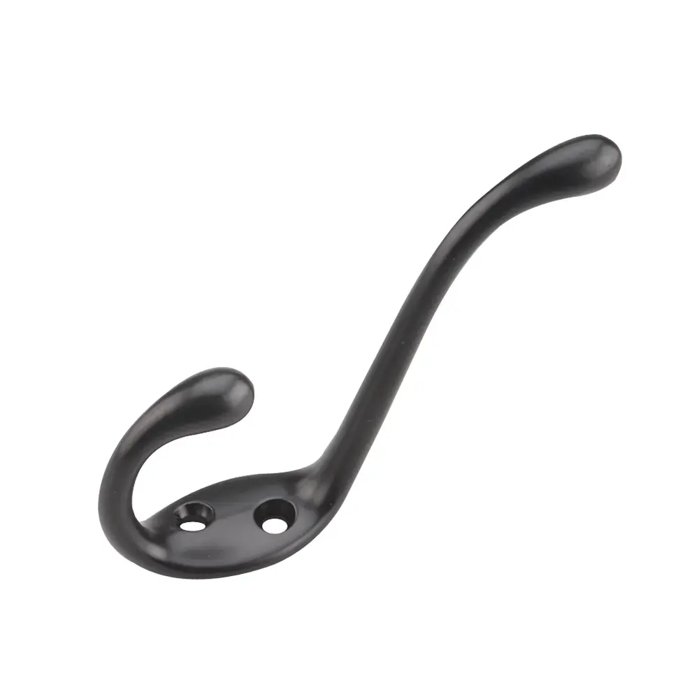 Black Reinforced Coat Hook # 237, 5-1/2"