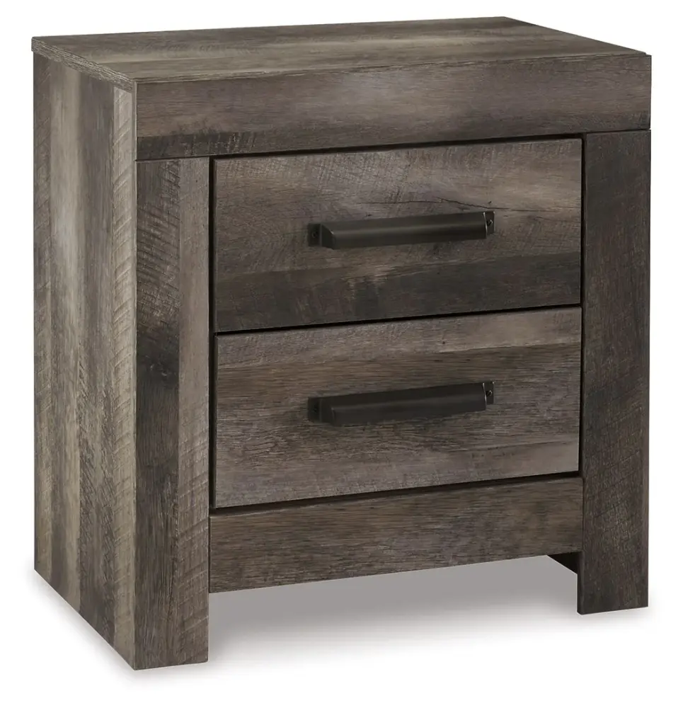 Marble Bookend Wynnlow - Two Drawer Night Stand - Graphite