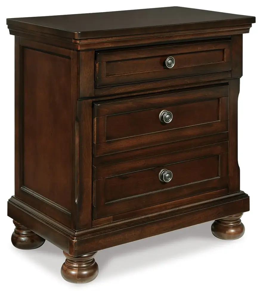 Porter - Two Drawer Night Stand - Dark Chocolate