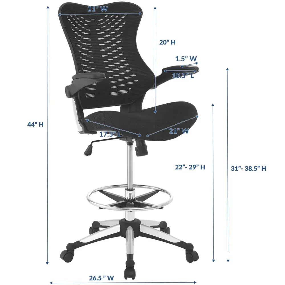 Ergode Charge Drafting Chair - Black