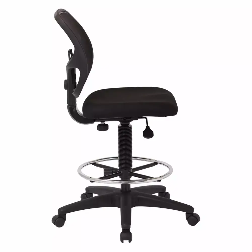 Office Star Products Deluxe Mesh Back Drafting Chair 18- Diameter Foot Ring Adjustable Height