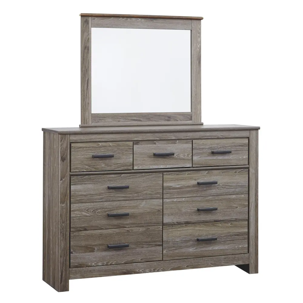 Diamond Modern Furniture Exclusive Design Zelen 7-Drawer Dresser Mirror B248-31/B248-36