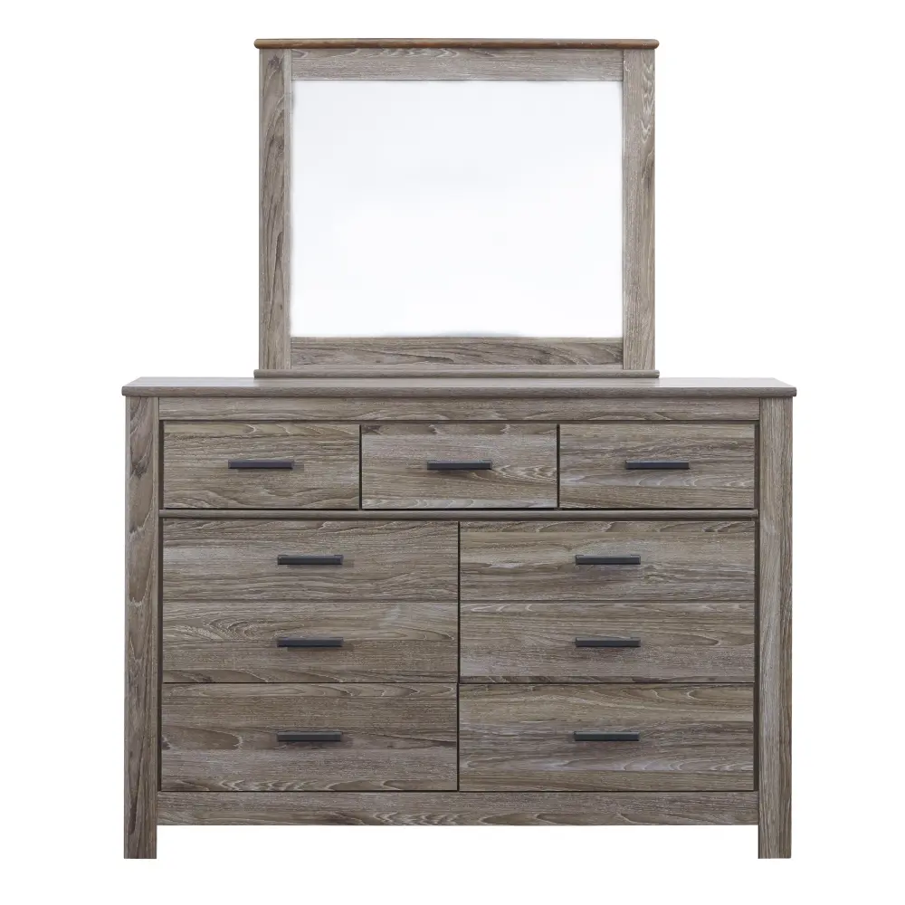 Diamond Modern Furniture Exclusive Design Zelen 7-Drawer Dresser Mirror B248-31/B248-36