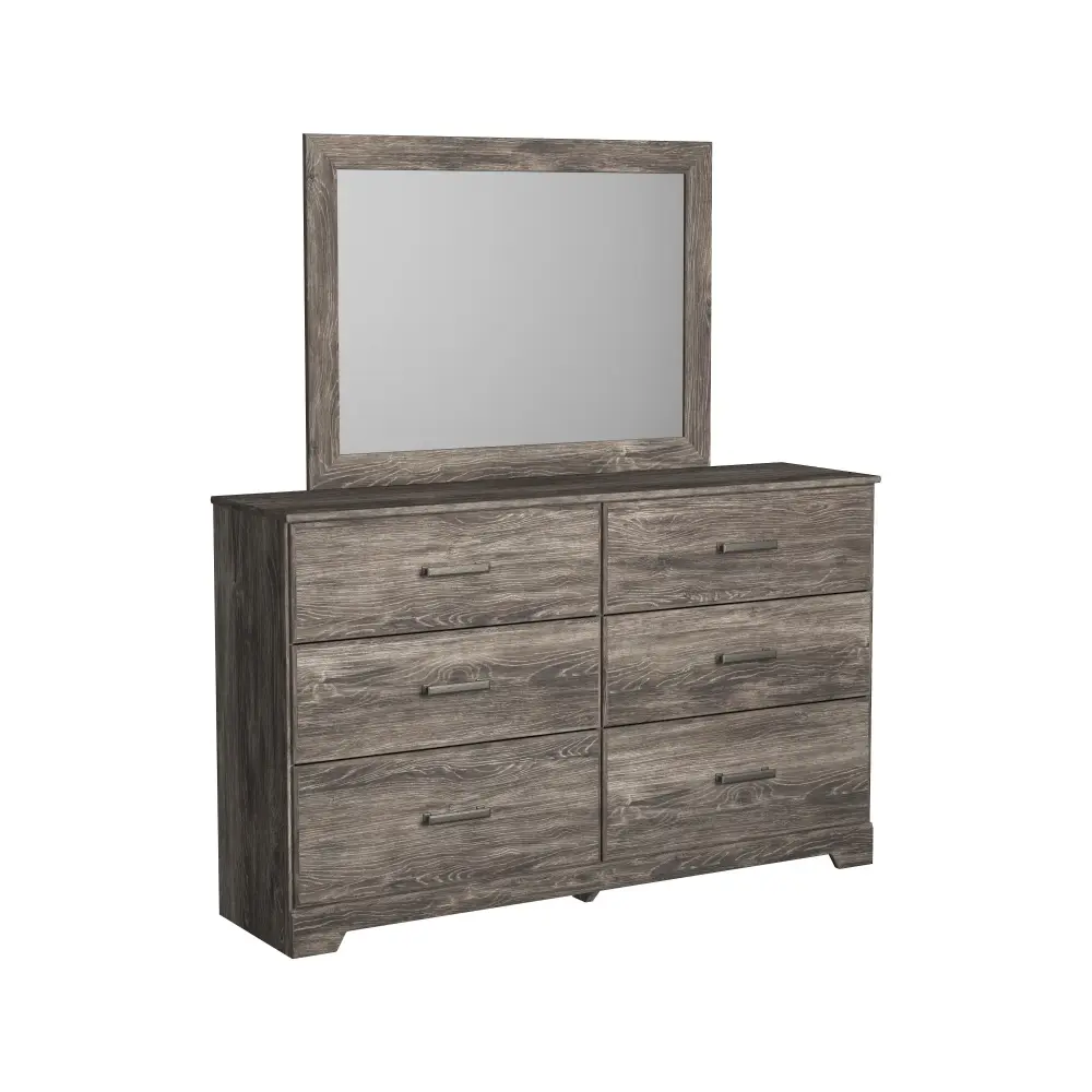 Diamond Modern Furniture Premium Design Ralinksi 6-Drawer Dresser Mirror B2587-31/B2587-36