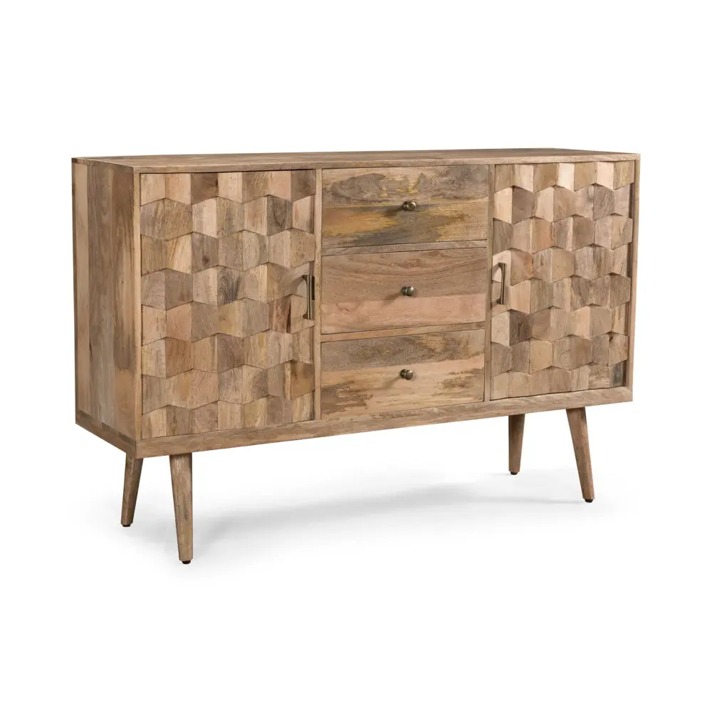 3 Drawer Sideboard 2 Doors (KD Legs) - Pure