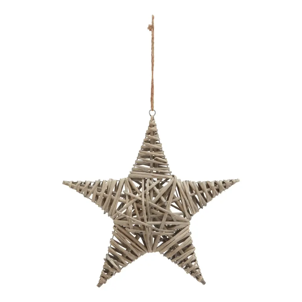 Felt Animal Wicker Hanging Star Decoration