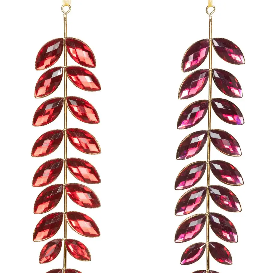 Ruby Gem Vining Drop Ornament | Shatterproof | Personalized