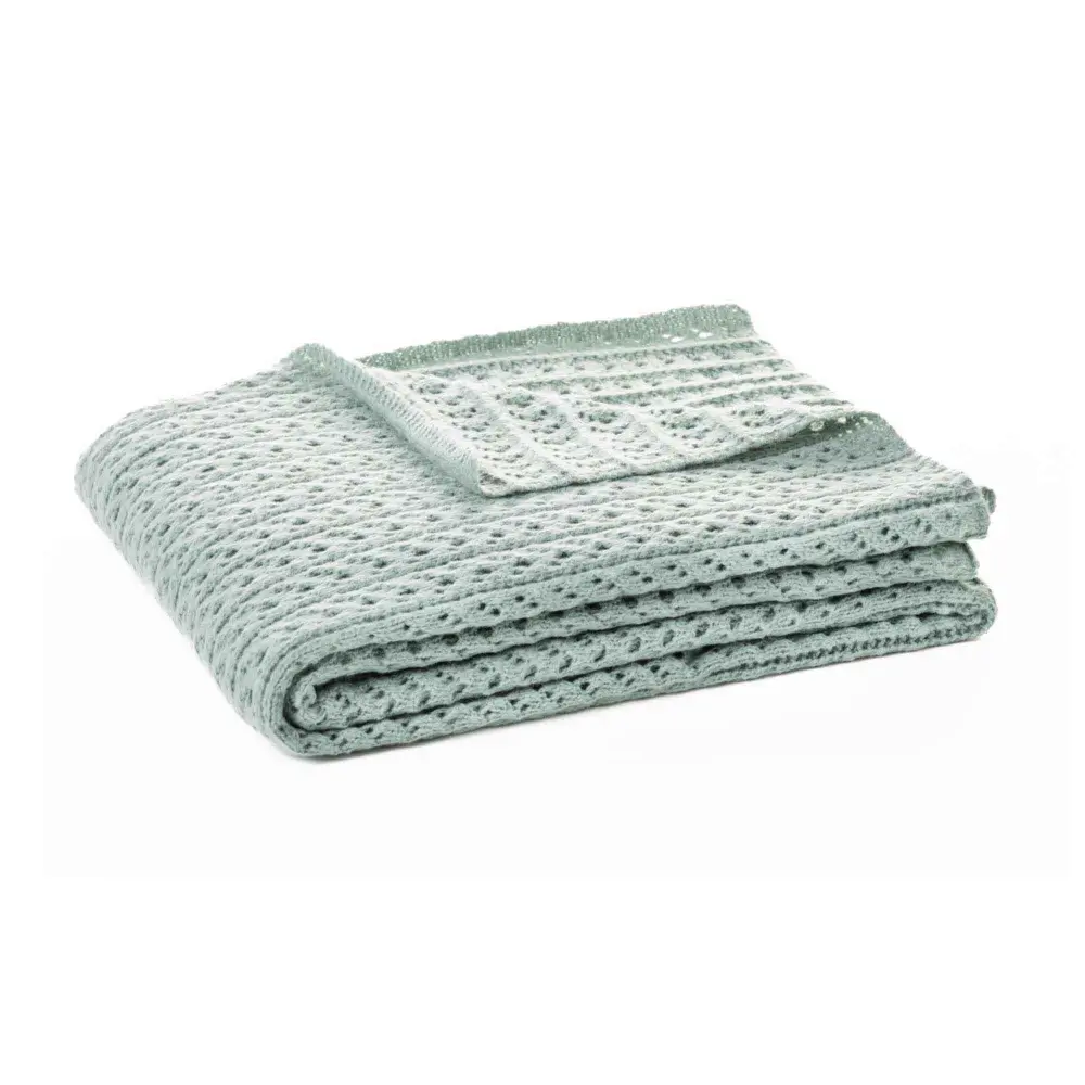 Naja Knitted Throw 50" x 60", Sage Forest