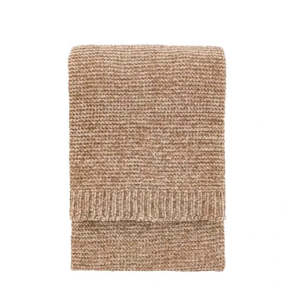 Thermal Dahlia Chunky Chenille Luxe Throw - Taupe