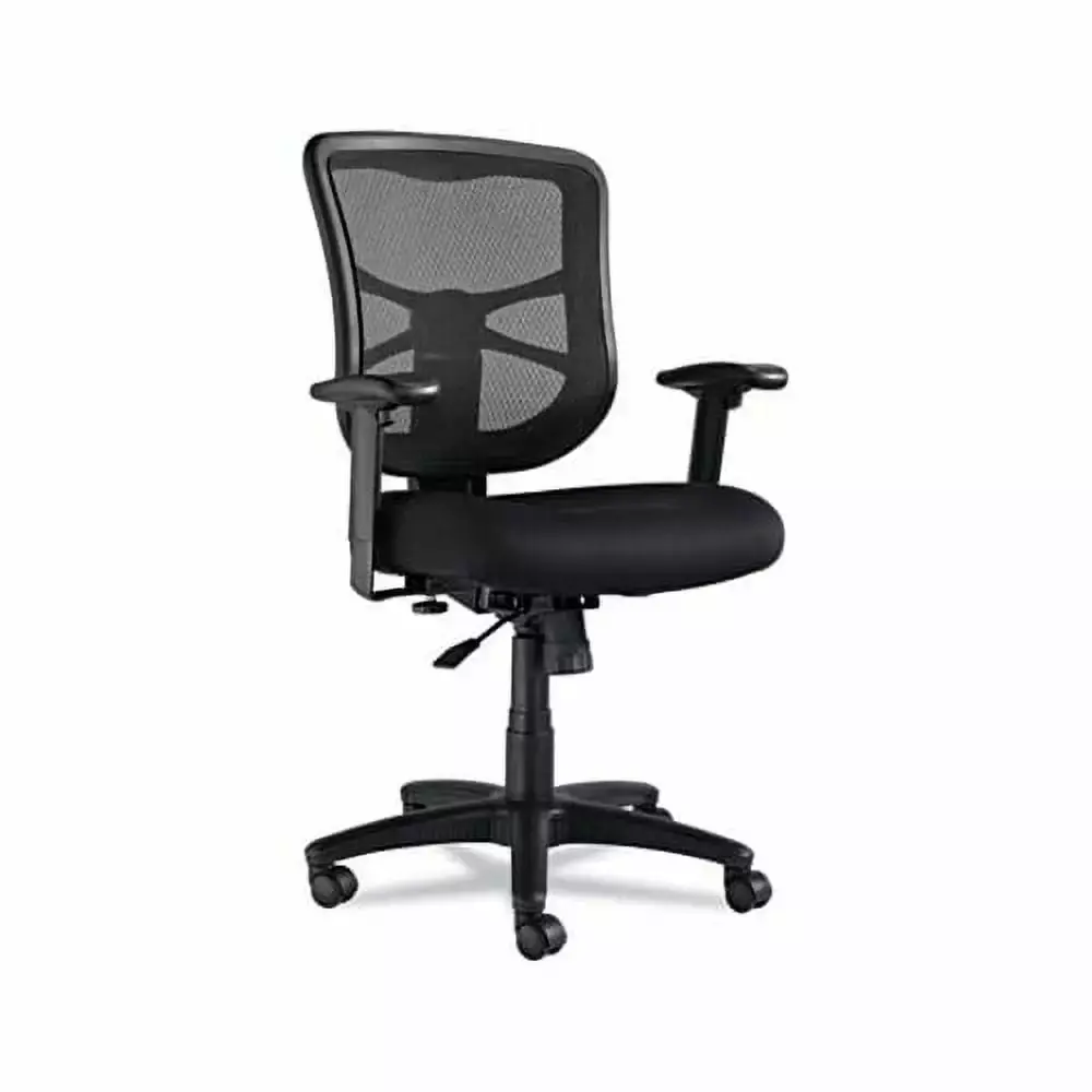 Elusion Series Mesh Mid-Back Swivel/Tilt Chair Supports up to 275 lbs.. Black Seat/Black Back. Black Base Alera