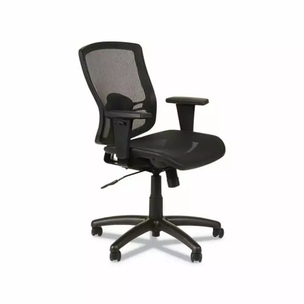 Etros Series Suspension Mesh Mid-Back Synchro Tilt Chair Supports up to 275 lbs. Black Seat/Black Back. Black Base Alera