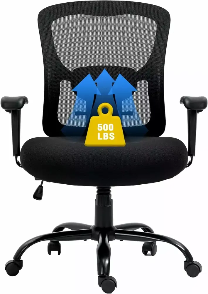 Bigroof Ergonomic Mesh Desk Computer Chair Big & Tall Office Chair 500lbs Capacity