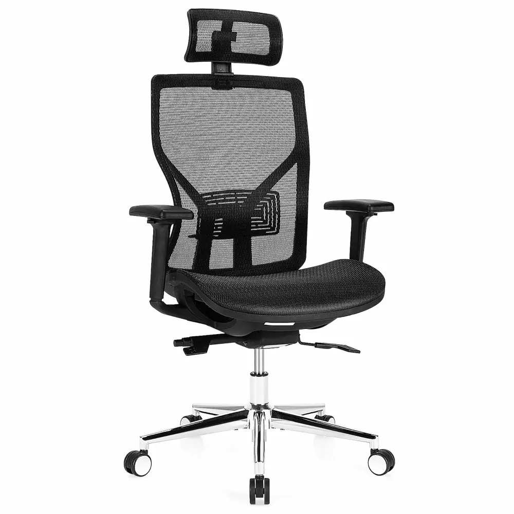 Costway Ergonomic Office Chair - High Back Mesh Chair Adjustable Lumbar Support