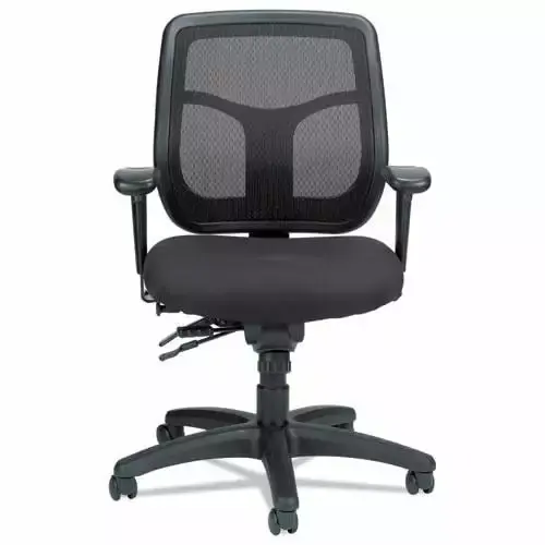 Eurotech Apollo Multi-Function Mesh Task Chair Silver Fabric Seat Ergonomic