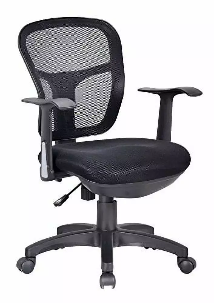 Office Factor Ergonomic Black Mesh Desk Chair Lumbar Support
