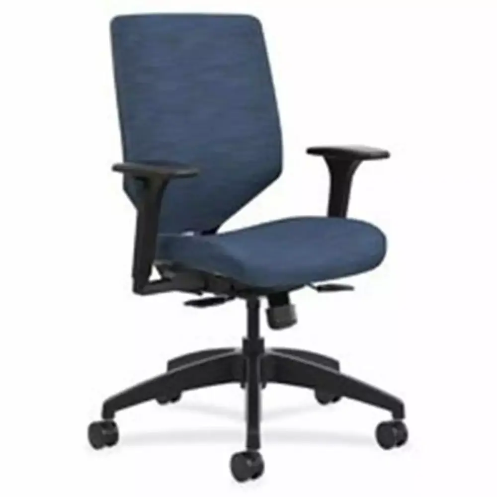 17-22 Solve Fabric ReActiv Mid-Back Task Chair Midnight Ergonomic Office Chair SeatSolutions