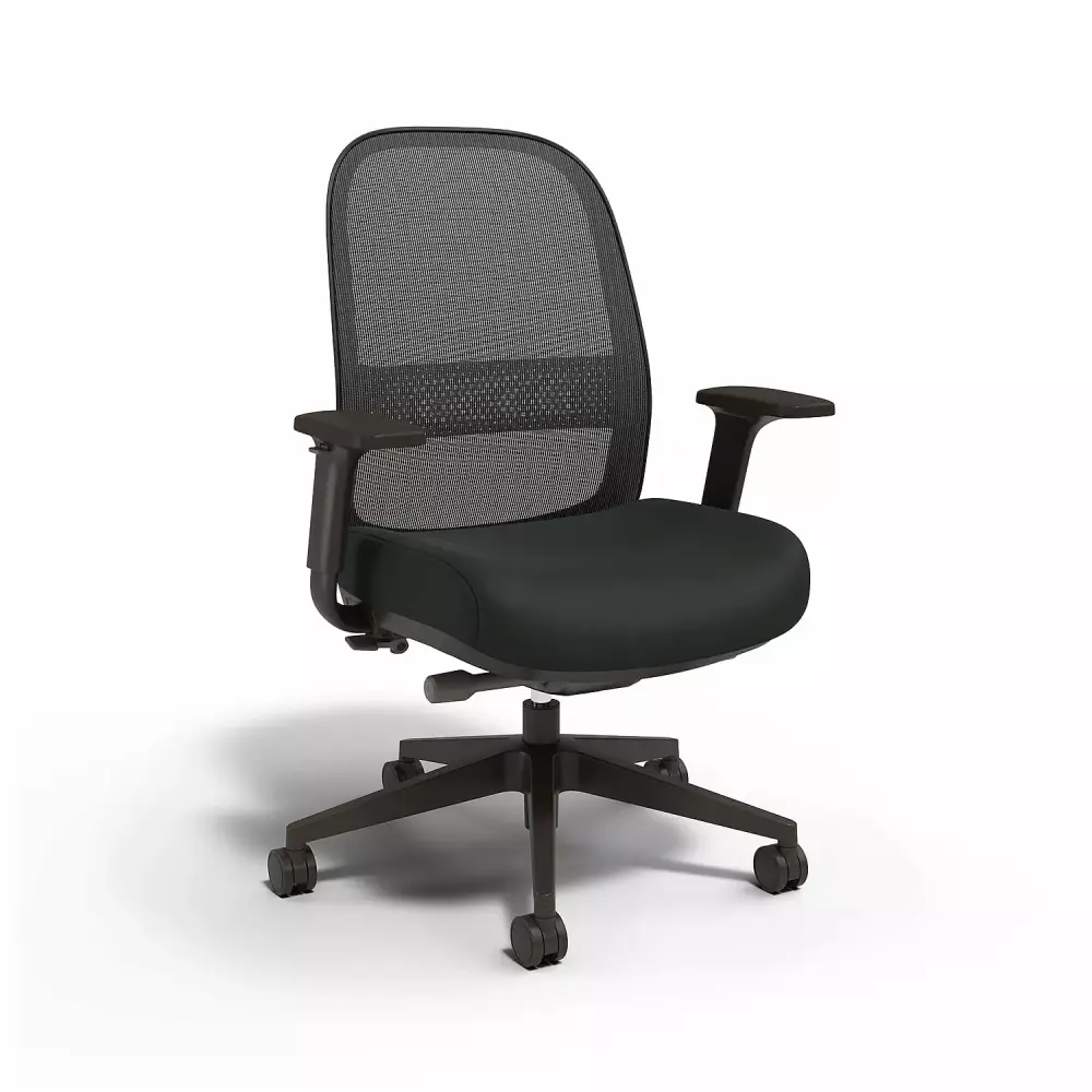 Union & Scale Essentials 5-80M Ergonomic Fabric Mesh Swivel Task Chair Black UN60991 STAPLES