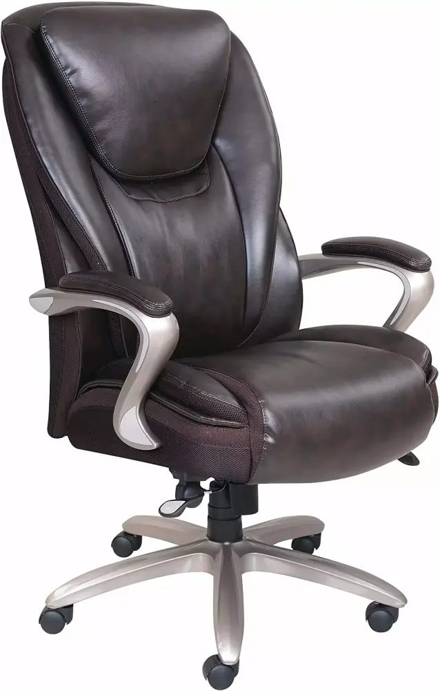 Smart Layers Hensley Big and Tall Ergonomic Bonded Leather High Back Chair Roasted Chestnut Tongou