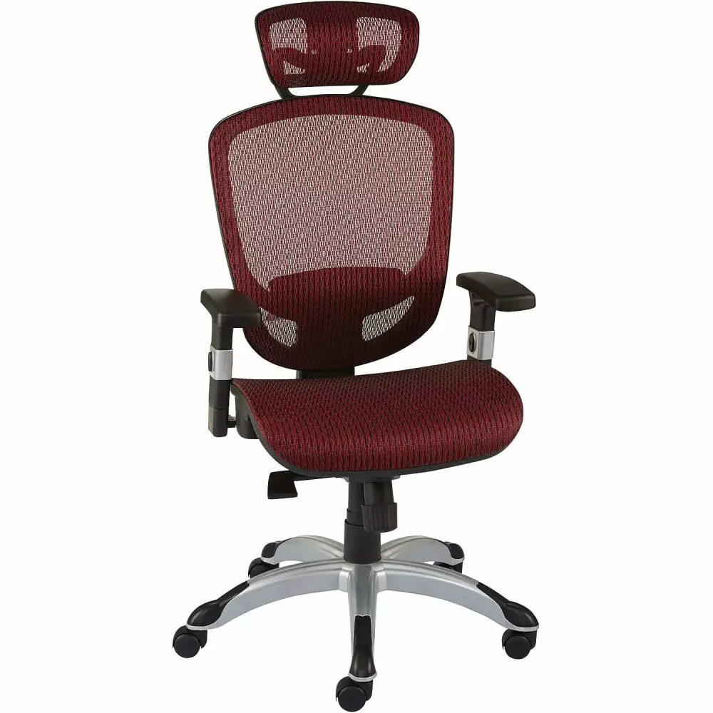 Union & Scale FlexFit Hyken Mesh Task Chair Maroon 2/Pack UN59462V-CCVS Ergonomic Set