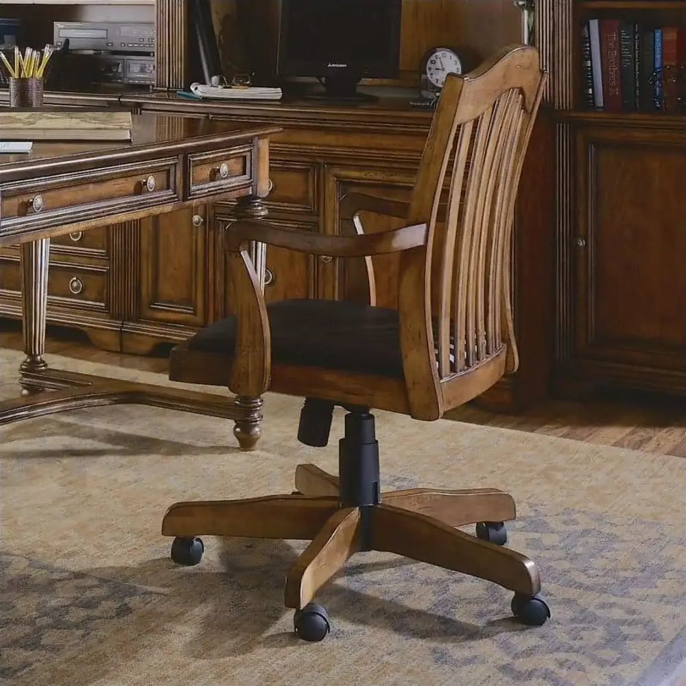 Beaumont Lane Adams Tilt Swivel Office Chair Medium Clear Cherry