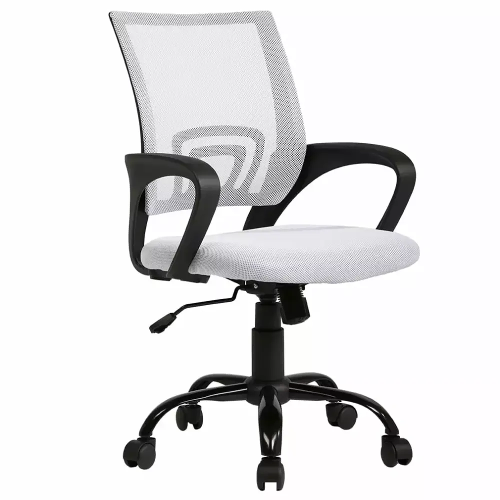 BestOffice Manager's Chair Lumbar Support Swivel 250 lb Capacity White