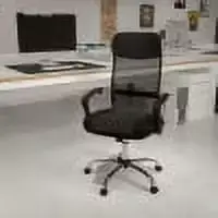 Emma + Oliver High Back Black Leather Mesh Swivel Task Office Chair Arms