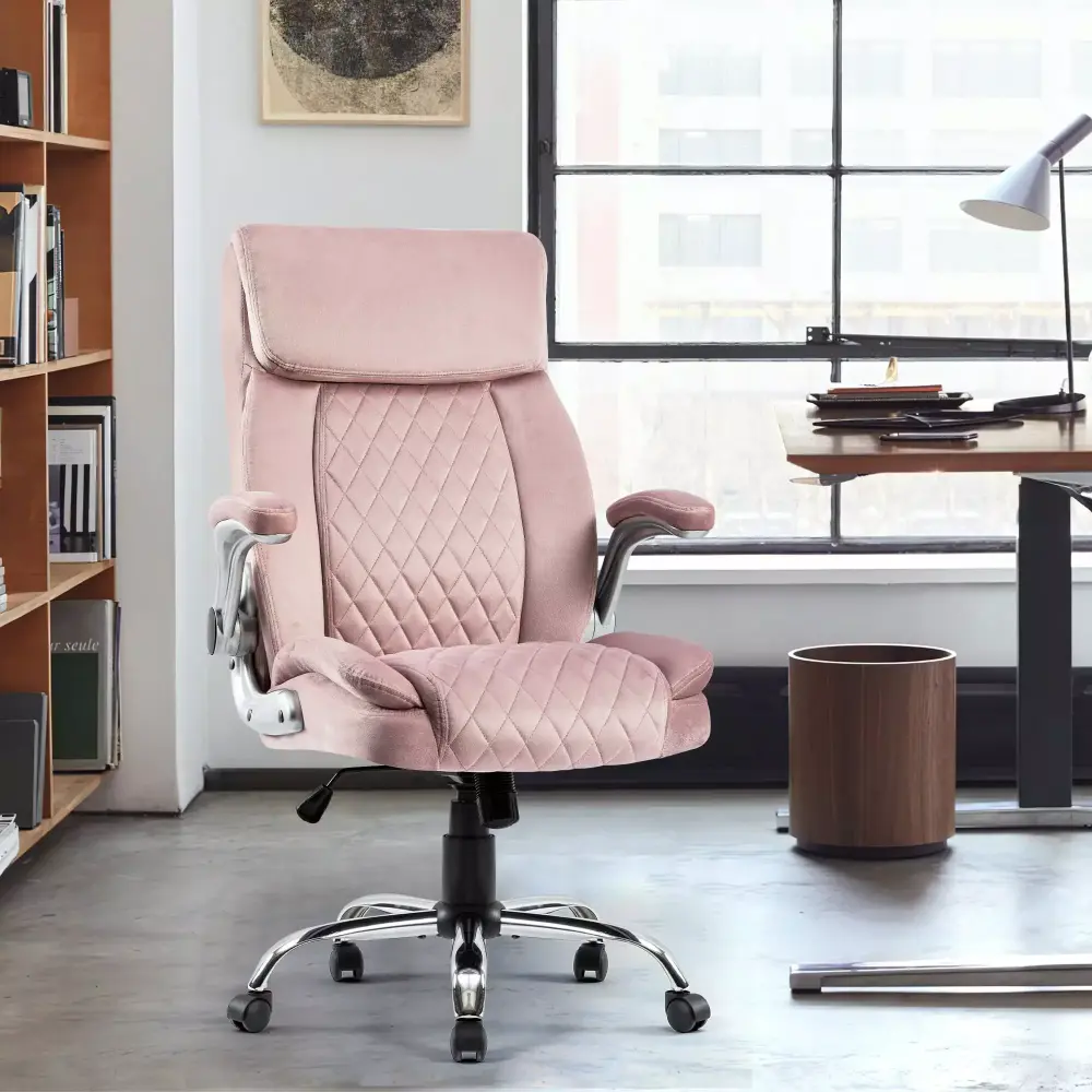 Swivel Office Room Chair Executive Desk Chair Velvet None