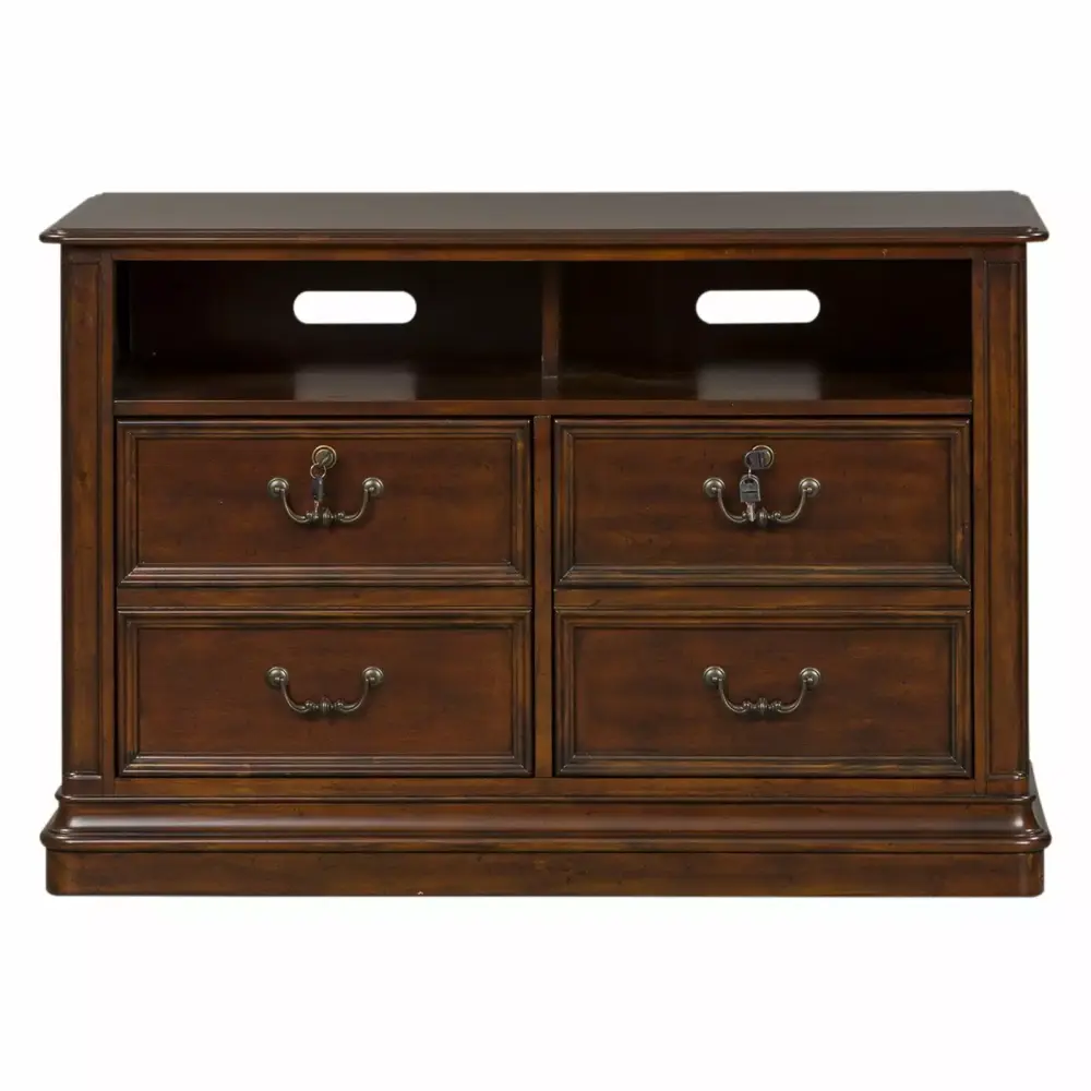 Brayton Manor Dark Brown Jr Executive Media Lateral File Cabinet Liberty Furniture