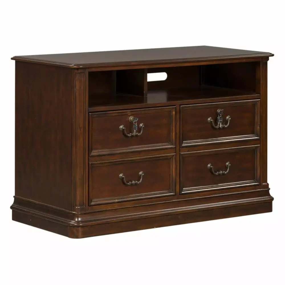 Brayton Manor Dark Brown Jr Executive Media Lateral File Cabinet Liberty Furniture
