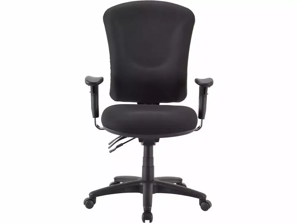 Lorell Accord Fabric Swivel Task Chair Black Polyester Seat Comfortable Office Chair